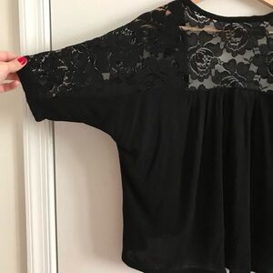 Forever 21 Black Lace Sweater Cardigan